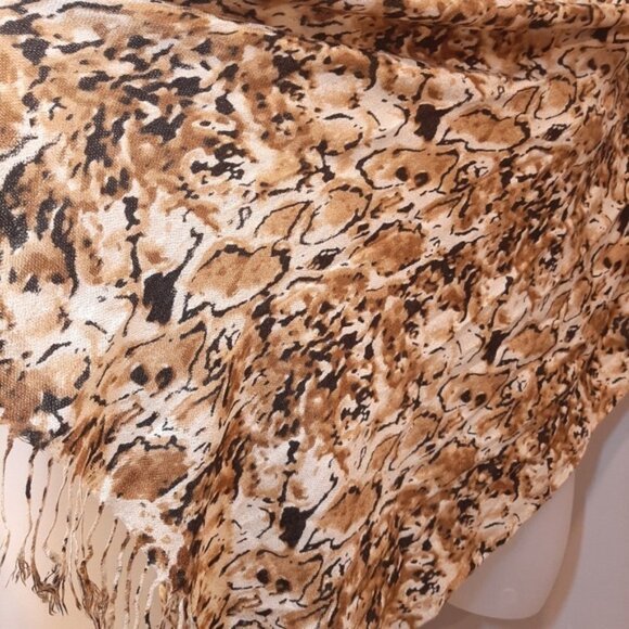 3/$20 TANGREN 100% Pashmina Scarf Python Snake Print Fringed Wrap Shawl - Picture 3 of 12